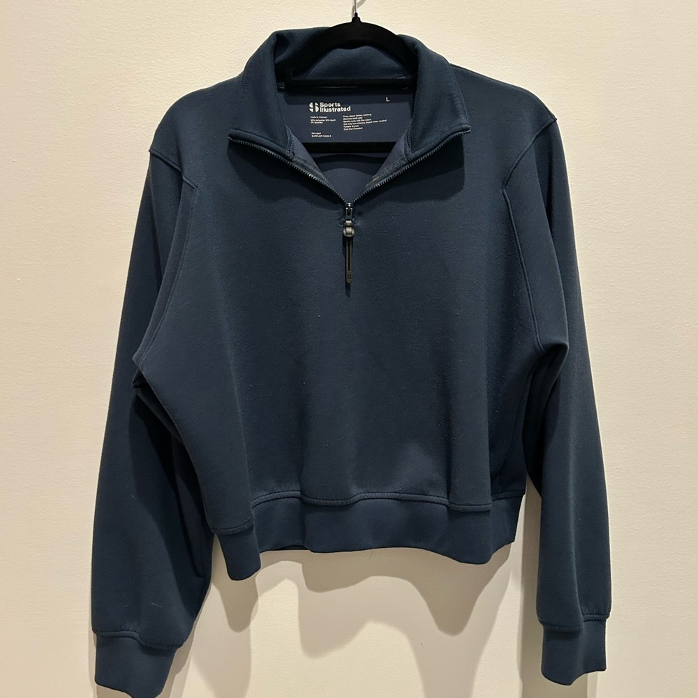 Women's Navy Half-Zip Sweatshirt
